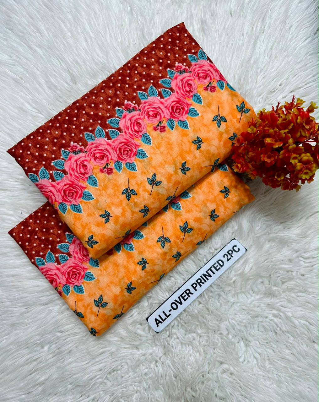 ๐ธ LAWN FLORAL PRINTS โ 2 PCS UNSTITCHED COLLECTION ๐ธ LW-238
